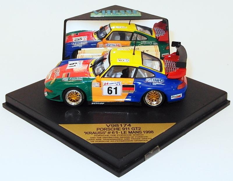 Vitesse 1/43 Scale Model Car V98174 - Porsche 911 GT2 Krauss #61 Le Mans 1998