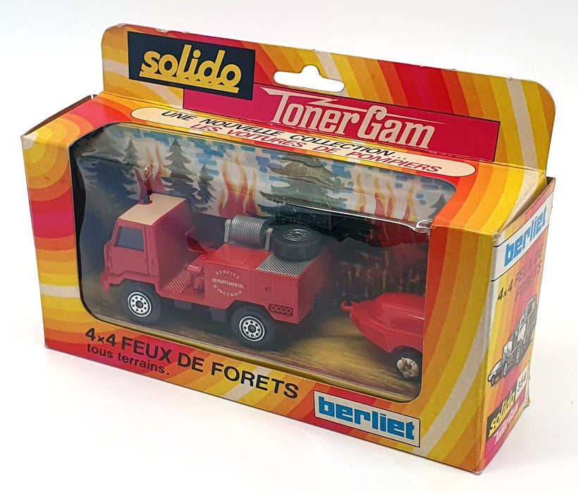 Solido Toner Gam 1/55 Scale 354 - Berliet Camiva 4x4 Fire Engine - Red