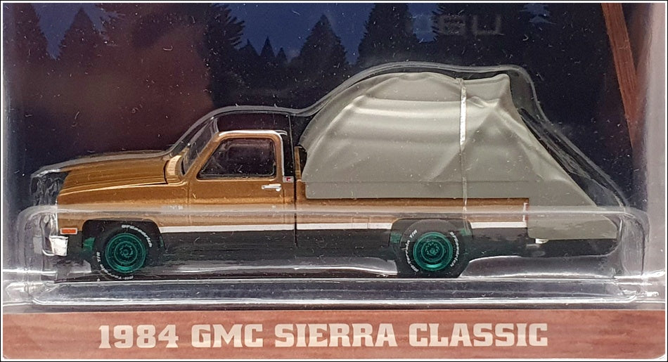 Greenlight 1/64 Scale 38010-C - 1984 GMC Sierra Classic Gold/Black - Chase