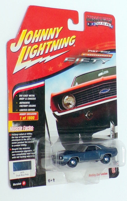 Johnny Lightning 1/64 Scale JLSP003 - 1969 Chevrolet Camaro ZL1 - Dusk Blue Poly