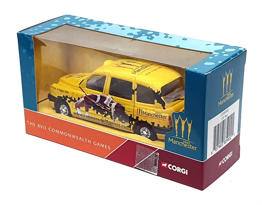 Corgi Appx 12cm Long Diecast CC85902 - LTI Taxi Cab Manchester 2002 - Yellow