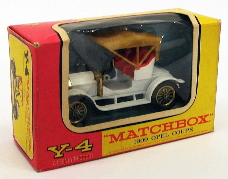 Matchbox Models Of Yesteryear Model Car Y-4 - 1909 Opel Coupe - White