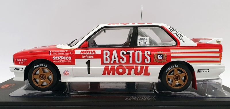 IXO 1/18 Scale Diecast 18RMC040A - BMW E30 M3 #1 Bastos Tour De Corse 1988
