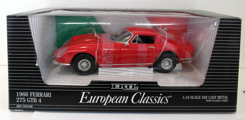 Ertl 1/18 Scale diecast - 7476/7483 1966 Ferrari 275 GTB 4 red
