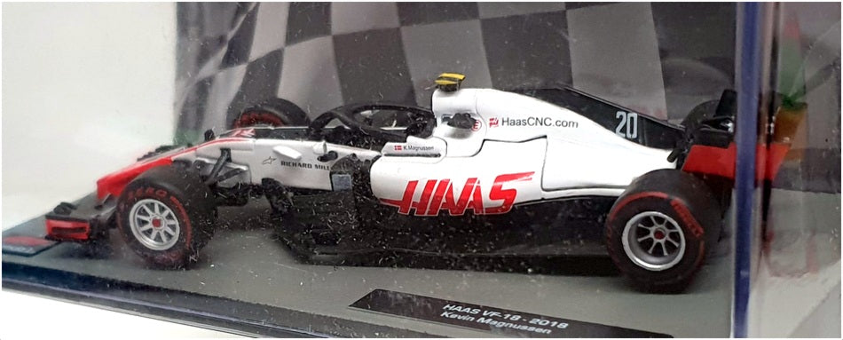 Altaya 1/43 Scale AT301122X - F1 2018 Haas VF-18 K. Magnusson - Black/White/Red