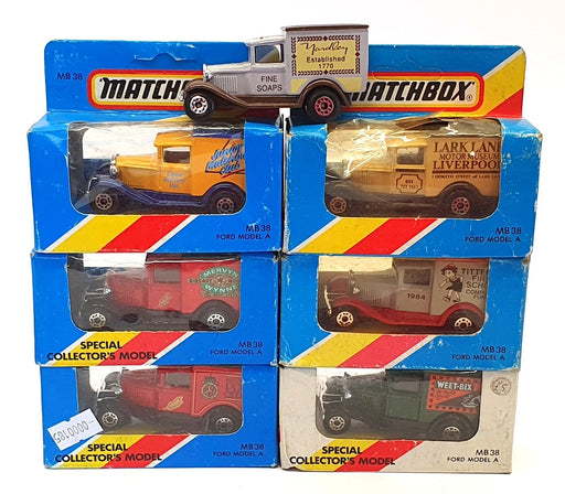 Matchbox Appx 8cm Long Diecast ST008 - Set Of 7 Assorted Vans