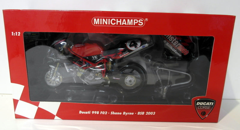 Minichamps 1/12 Scale diecast 122 031204 Ducati 998 F02 BSB 03 Bryne MonsterMob