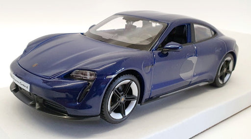 Burago 1/24 Scale Diecast #18-21098 - Porsche Taycan Turbo S - Blue