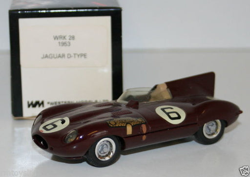 WESTERN MODELS 1/43 WRK28 - 1953 JAGUAR D TYPE - WMTC CLUB 1989 RUSSELL MARTIN