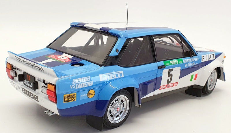 Kyosho 1/18 Scale Model Car 08376A - Fiat 131 Abarth 1980 Portugal Rally #5
