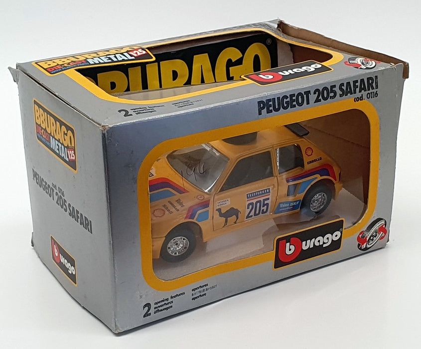 Burago 1/24 Scale 0116 - Peugeot 205 Safari - #205 Yellow