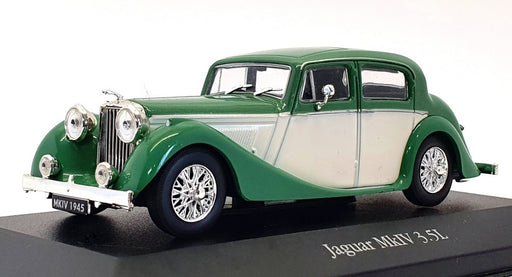 Atlas Editions 1/43 Scale 4 641 116 - Jaguar MkIV 3.5L - Green/White