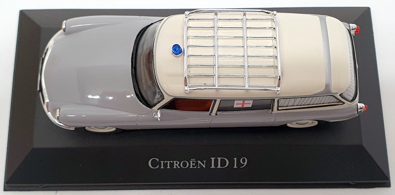 Atlas Editions 1/43 Scale 7 495 004 - Citroen ID19 Ambulance - Grey/White
