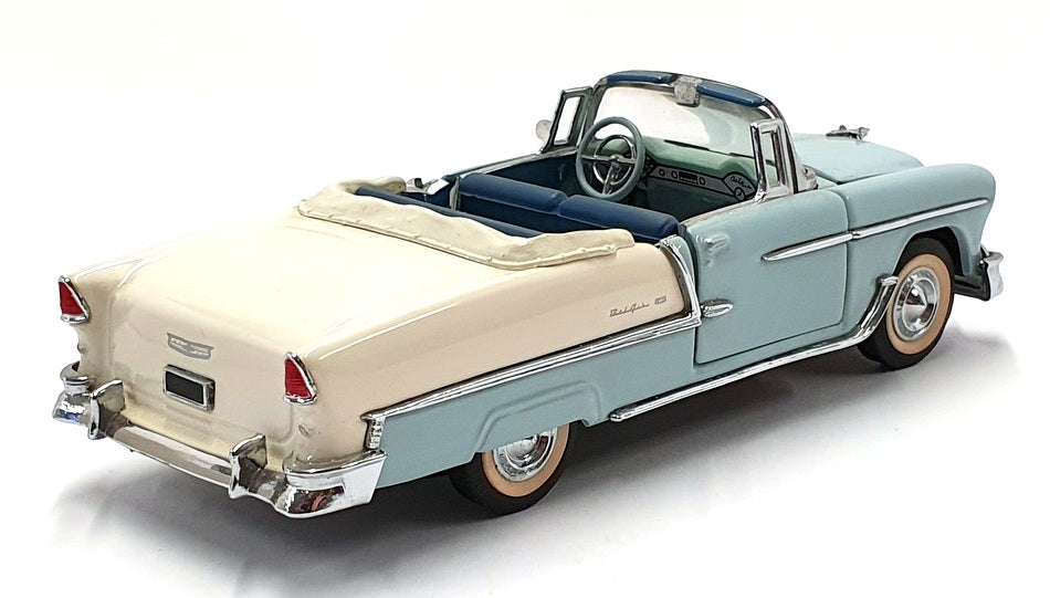 Franklin Mint 1/43 Scale FM639 - 1955 Chevrolet Bel Air - Blue White