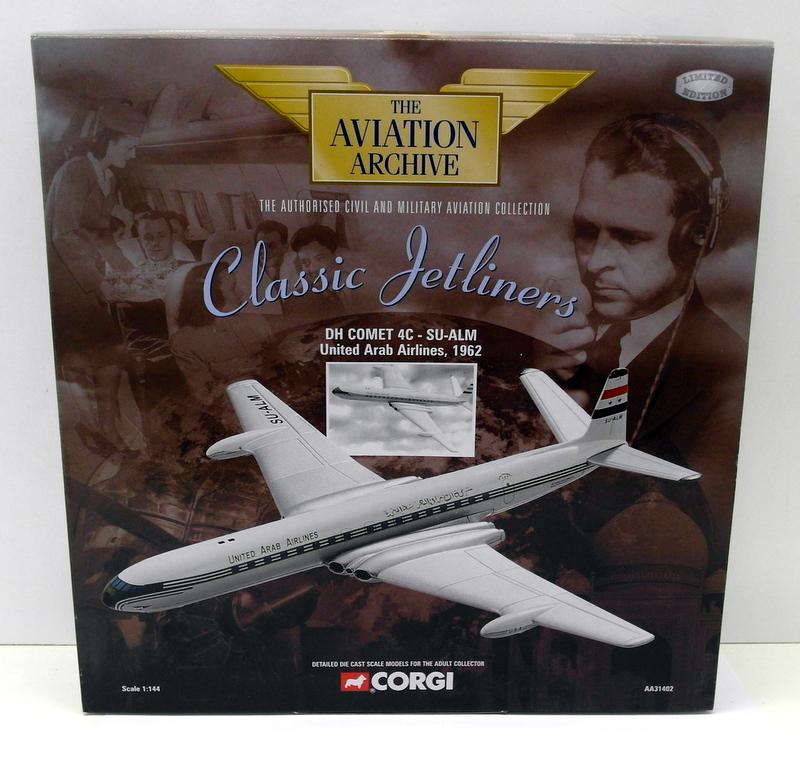 Corgi 1/144 Scale Diecast - AA31402 DH Comet 4C SU-ALM United Arab Airlines 1962