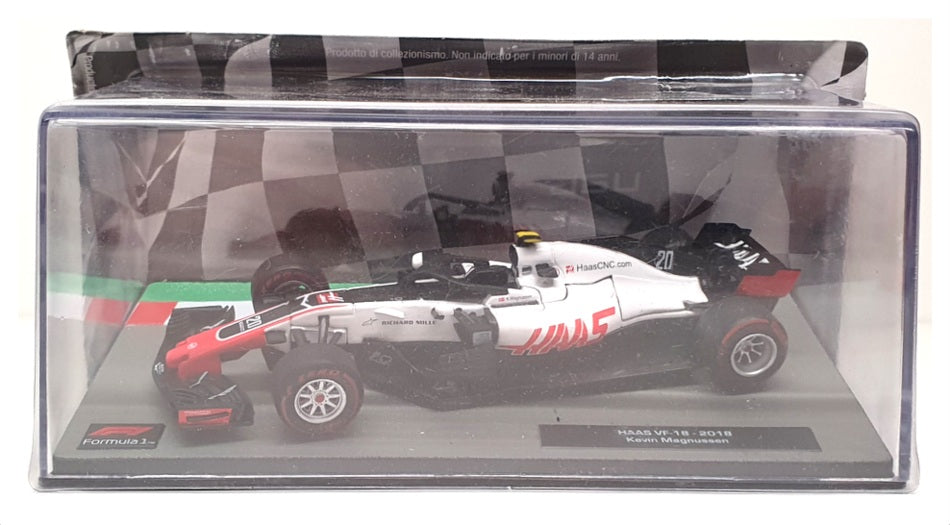 Altaya 1/43 Scale AT301122X - F1 2018 Haas VF-18 K. Magnusson - Black/White/Red