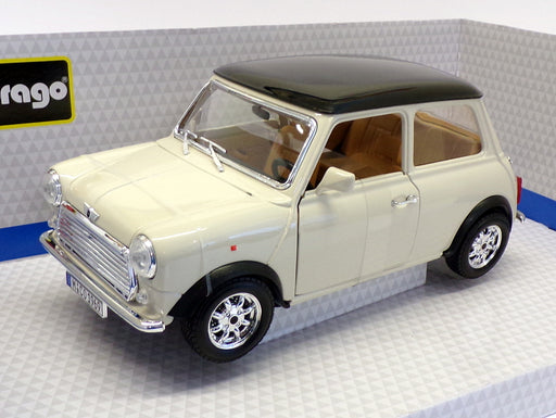 Burago 1/18 Scale 18-12036 - 1969 Mini Cooper - White/Black