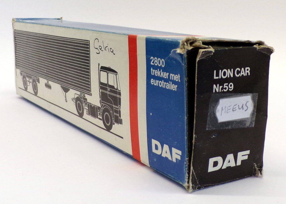 Lion Toys 1/50 Scale Truck No.59 - DAF 2800 Trekker Eurotrailer - Meeus