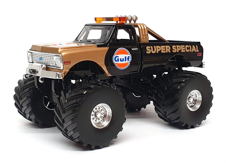 Greenlight 1/43 Scale 88013 - 1971 Chevrolet K-10 Gulf Super Special Black/Gold