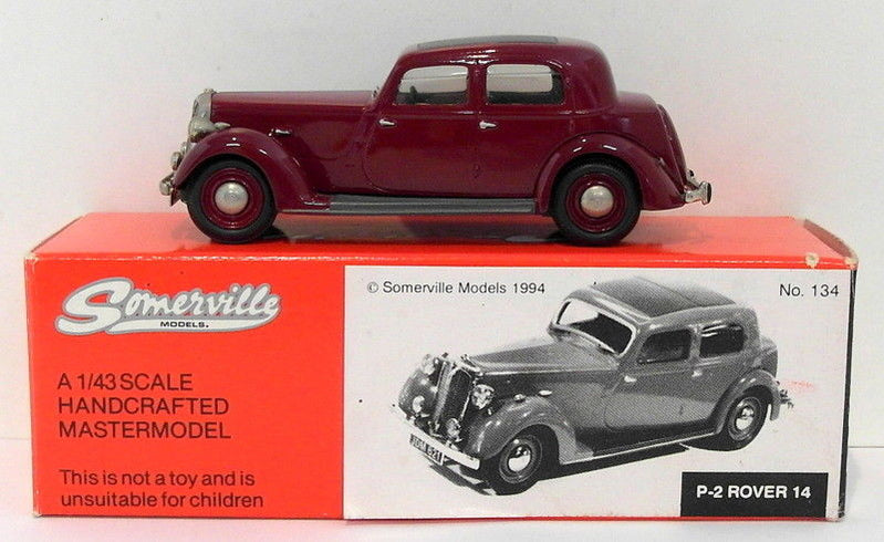 Somerville Models 1/43 – Rover P-2 14 Grise – Miniature Métal Blanc