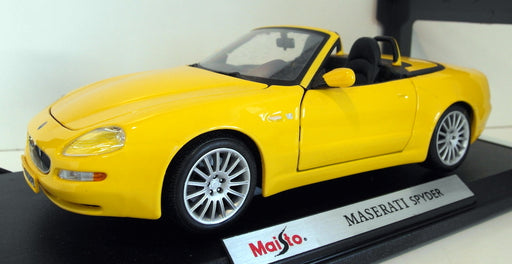 Maisto 1/18 Scale Diecast - 31667 Maserati Spyder V8 Yellow