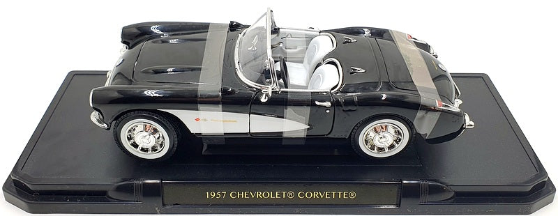 Road Signature 1/18 Scale 92018 - 1957 Chevrolet Corvette - Black/White