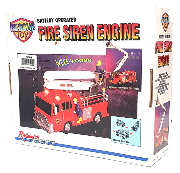 Redsmith Toys Appx 22cm Long 3020 - Battery Op Fire Siren Engine - Red