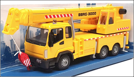 Burago Appx 19cm Long 18-32265 - Municipal Construction Truck With Crane Yellow