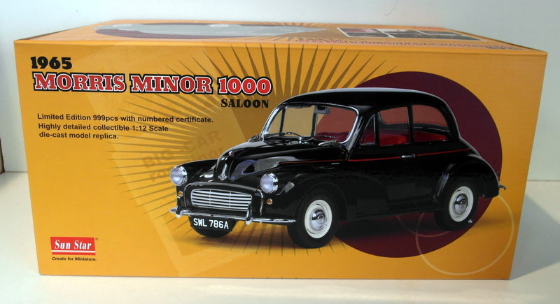 Sunstar 1/12 Scale diecast - 4786 1965 Morris Minor 1000 Saloon Black