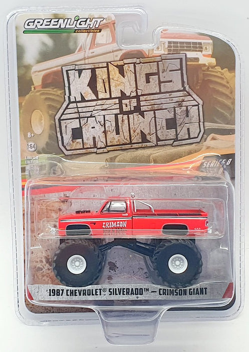 Greenlight 1/64 Scale 49080-F - 1987 Chevrolet Silverado Crimson Giant