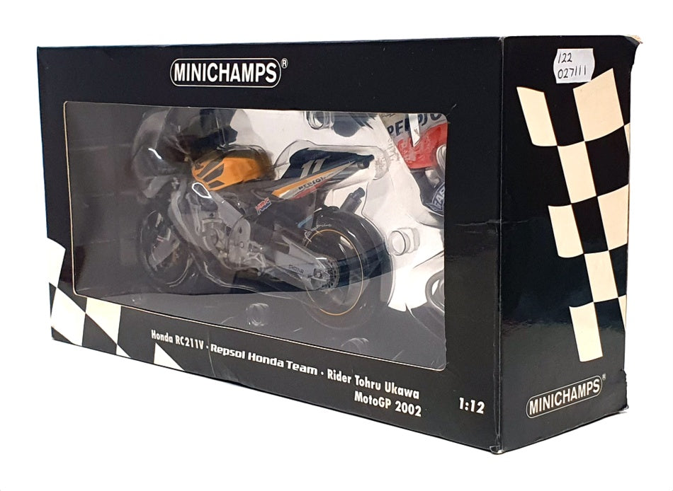 Minichamps 1/12 Scale 122 027111 - Honda RC211V Repsol T. Ukawa MotoGP 2002