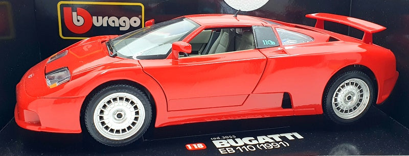 Burago 1/18 Scale Diecast 3055 - 1991 Bugatti EB 110 - Red
