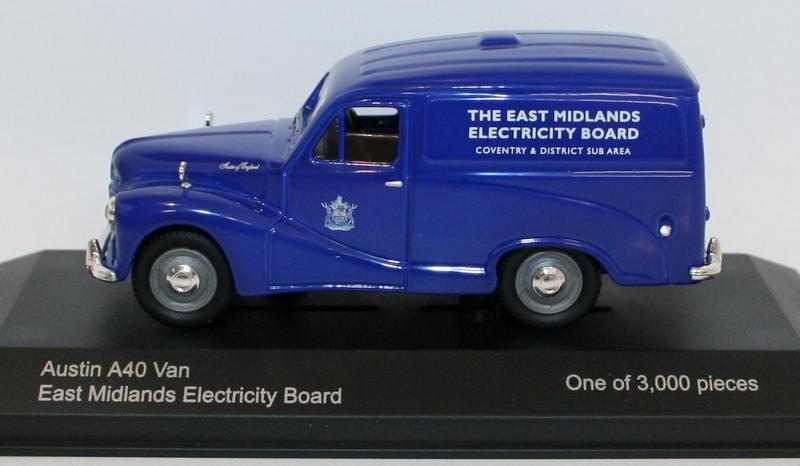 Vanguards 1/43 Scale VA00318 Austin A40 Van East Midlands Electricity Board