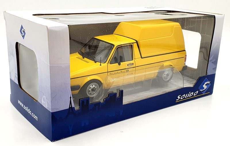 Solido 1/18 Scale Diecast S1803505 - VW Caddy MK1 German Post 1982 - Yellow