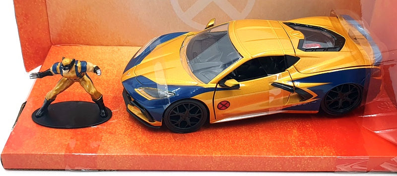 Jada 1/24 Scale Diecast 80319 - X-Men Wolverine And 2020 Corvette Stingray