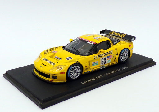 Spark 1/43 Scale S0171 - Chevrolet Corvette C6R - #63 Le Mans 2005 - Yellow