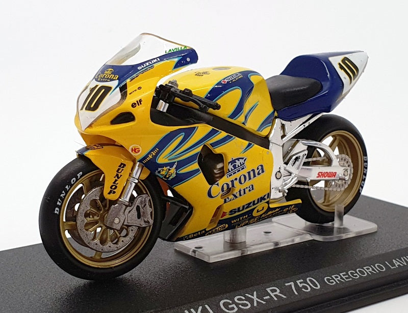 Ixo Models 1/24 Scale IB44 - Suzuki GSX-R 750 - #10 Gregorio Lavilla 2002