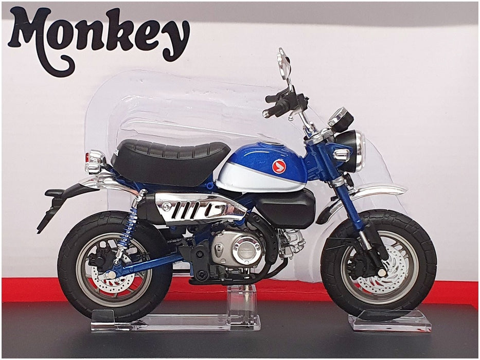 Aoshima 1/12 Scale 109571 - Honda Monkey 125 Motorbike - Blue/White