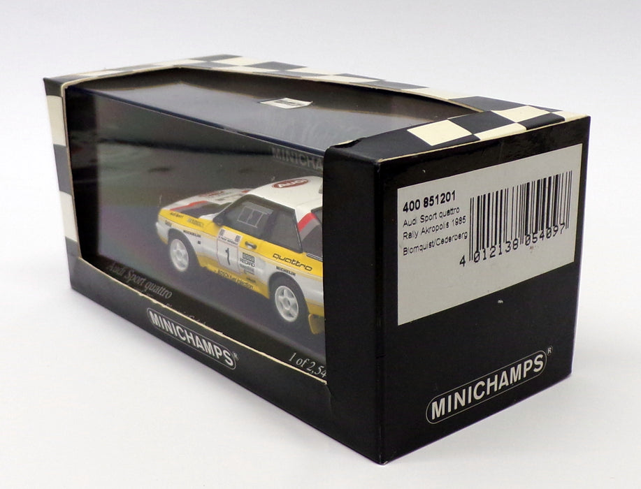 Minichamps 1/43 Scale 400 851201 - Audi Sport Quattro - Rally Akropolis 1985