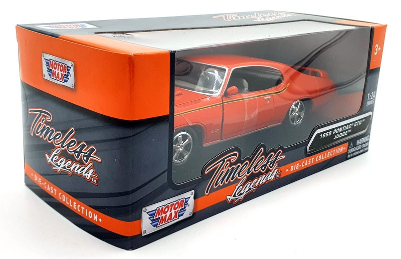 MotorMax 1/24 Scale Metal Model 73242 - 1969 Pontiac GTO Judge - Orange