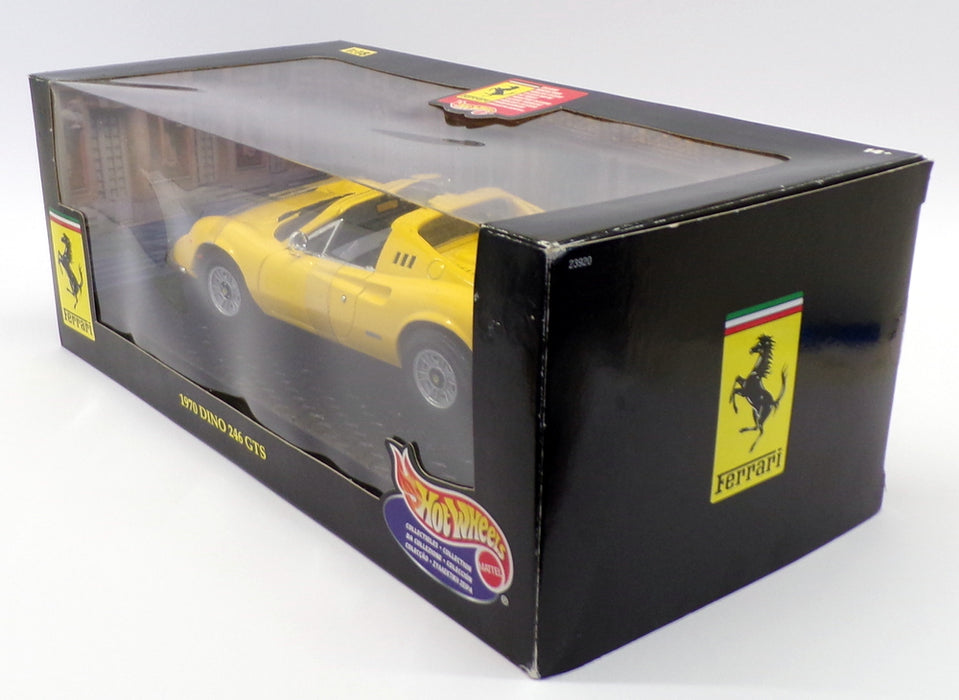 Hot Wheels 1/18 Scale 23920 - 1970 Ferrari 246 Dino GTS Yellow