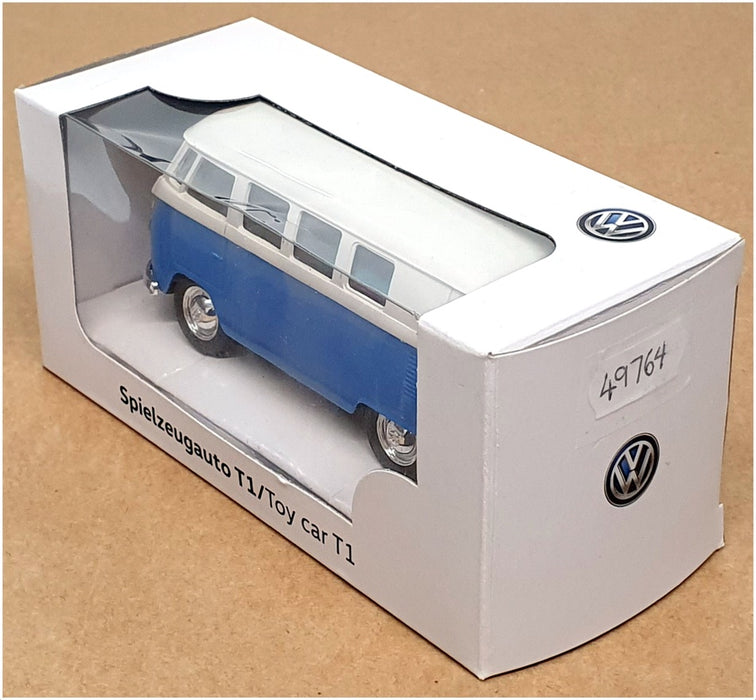 Welly 10.5cm Long Diecast 49764 - Volkswagen T1 Bus - Blue/Lt Grey