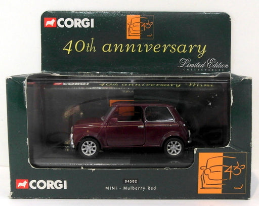 Corgi 1/36 Scale Diecast 04502 - Austin Mini - Mulberry Red
