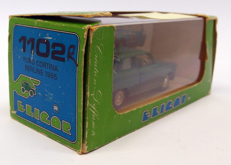 Eligor 1/43 Scale EL13 - 1102R 1965 Ford Cortina MK1 Berline Dark Green RHD