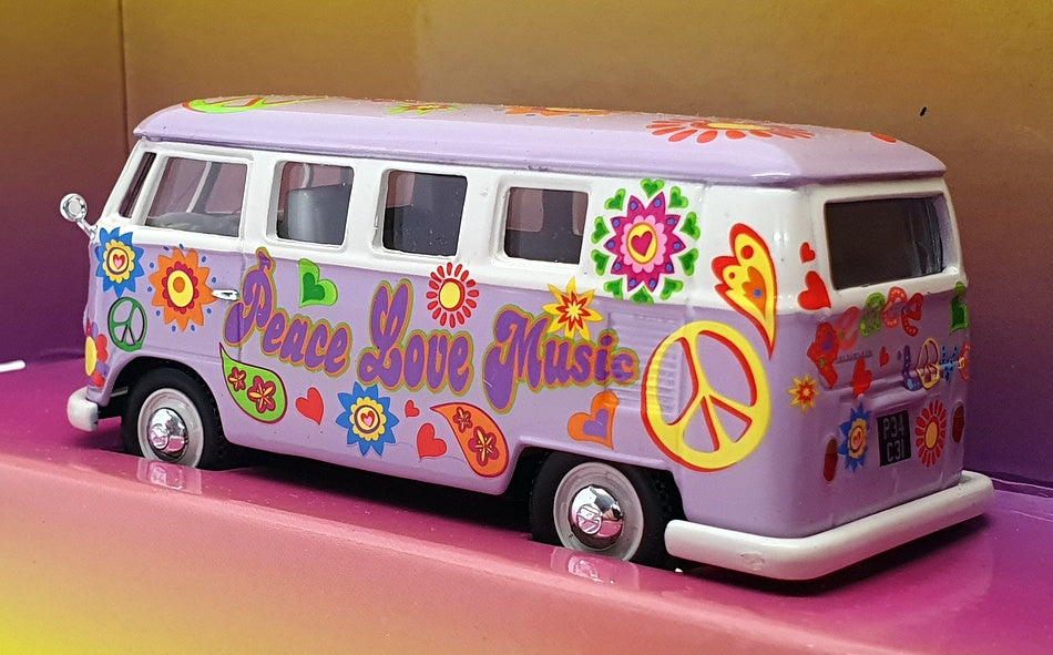 Corgi Appx 9cm Long Diecast CC02730 - VW Campervan - Peace Love Music