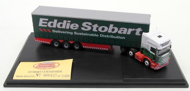 Oxford Diecast 1/76 Scale SHL01CS - Scania Highline Curtainside - Eddie Stobart