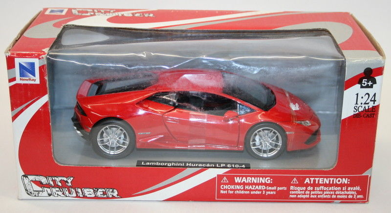 NewRay 1/24 Scale Metal Model Car 71313 - Lamborghini Huracan LP 610-4 - Red