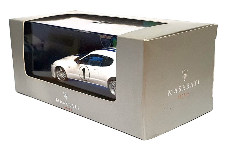 Ixo 1/43 Scale GTM014 - Maserati Trofeo Presentation Car #1 - White/Blue