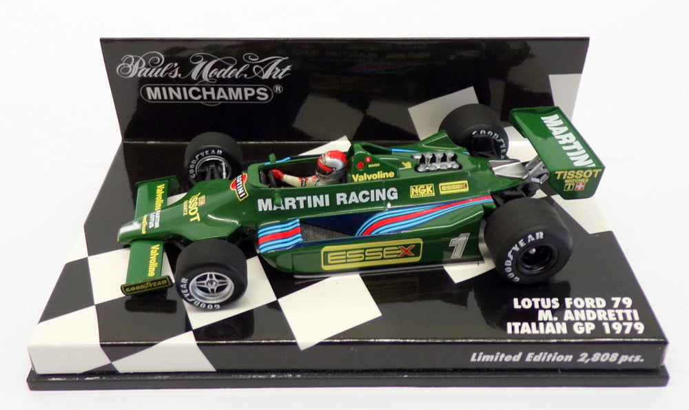 Minichamps 1/43 Scale 400 790101 F1 Lotus Ford 79 Andretti Italy GP 1979