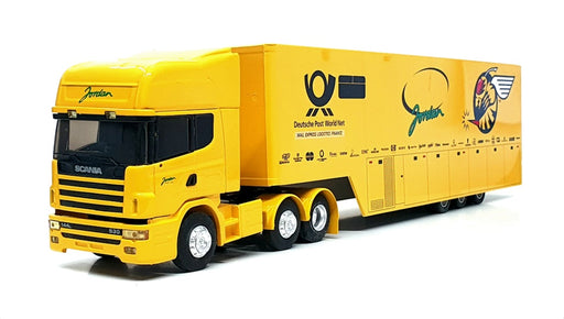 Eligor 1/43 Scale 111910 - Scania F1 Transporter Truck Jordan 2000 - Yellow